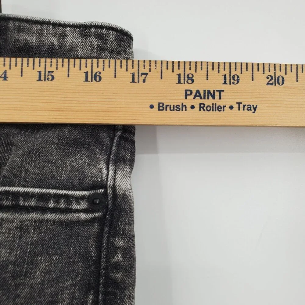 Calvin Klein Slim Denim Pants Jeans Men Size 34 X 32 Gray Acid Wash Cotton